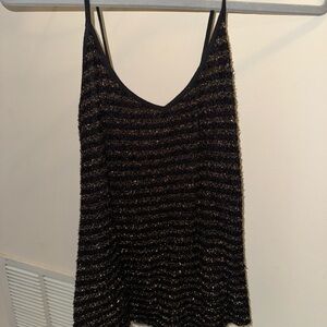 BKE Black and Gold Striped Camisole